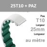 Courroie PU 25T10 + PAZ Ouverte