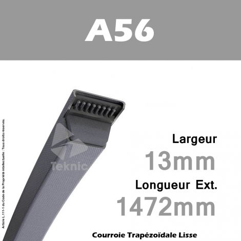 Courroie Trapézoïdale Lisse A63