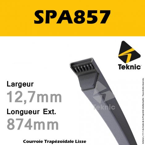 Courroie SPA0857 - Teknic