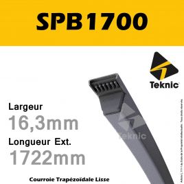 Courroie SPB1700 - Teknic